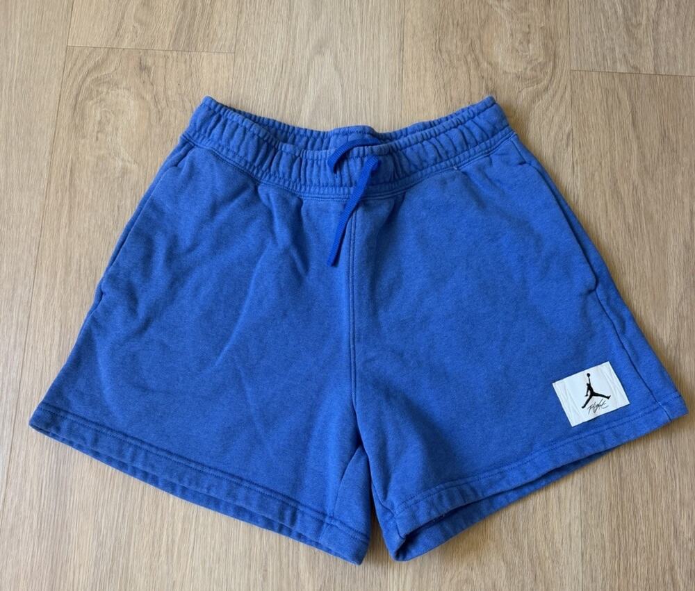 Nike Air Jordan womens Flight Fleece Shorts Game Royal Blue Small